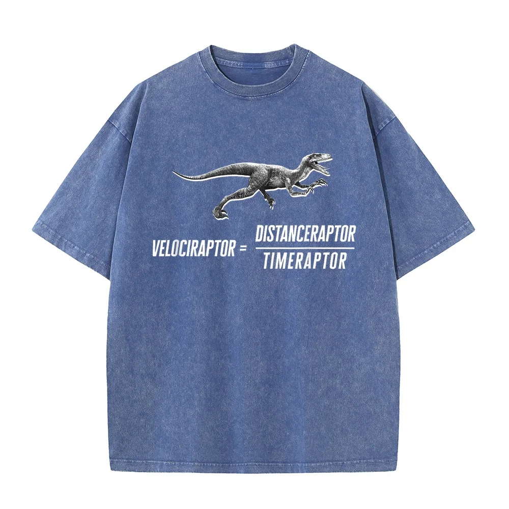 Math Geek Dinosaur Velociraptor Equation v2 T-Shirt Small Koszulki Męskie Camisetas Para Hombre Originales Men's T-Shirts Humor