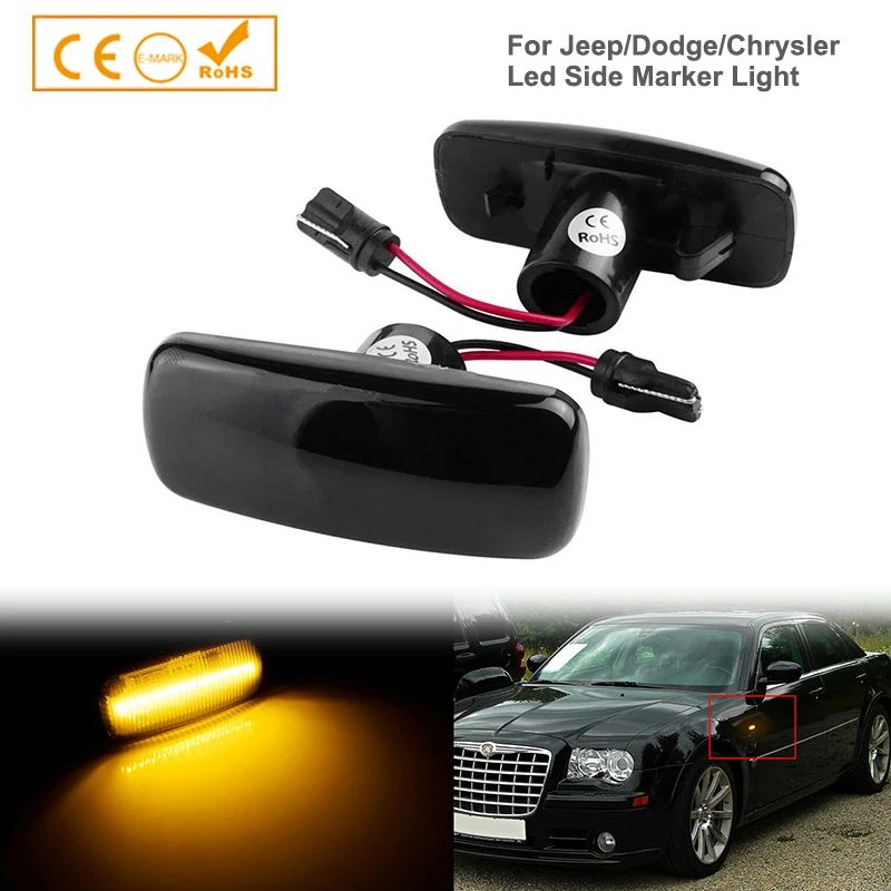 

LED Side Marker Lamps Dynamic Turn Signal Light For Jeep compass Grand Cherokee Chrysler 200 300C Dodge Journey Avenger Lancia