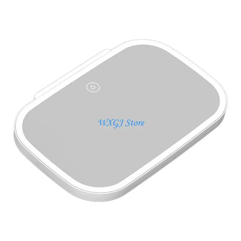 

37JE Car Sun Visors Vanity Glass Rechargeable Women Makeup Cosmetic Glass LED Light