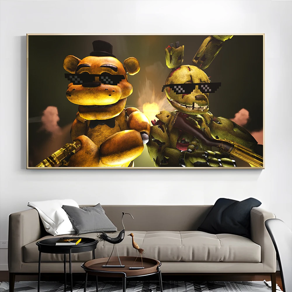 FNAF-Ultimate Group Game Wall Art Poster HD Prints Horror Characters Canvas Painting Living Room Decor Home Mural Pictures Gifts