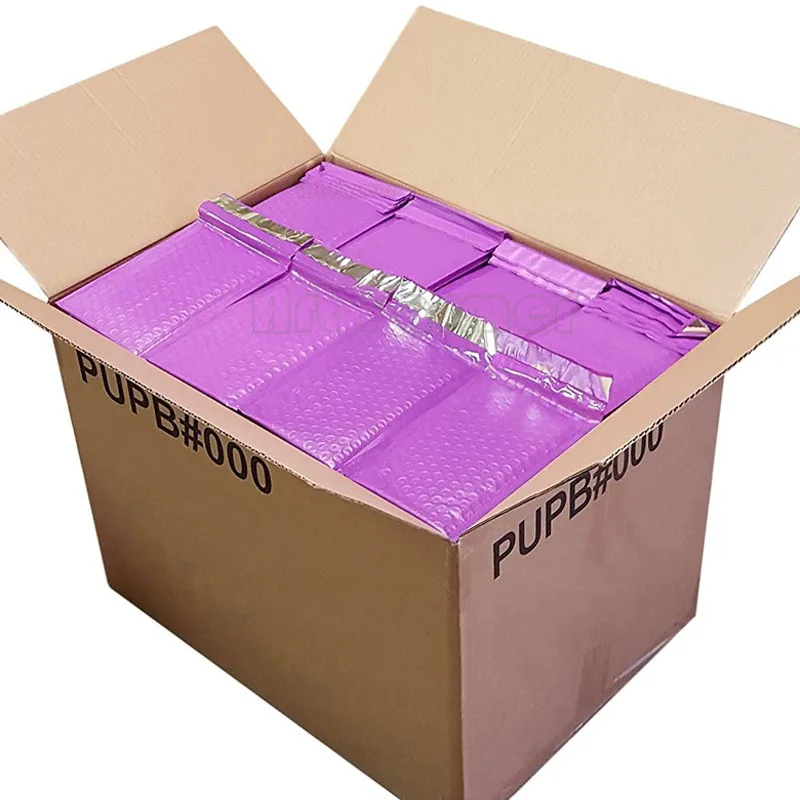 Blase 100 Pcs Umschläge für Verschiffen Taschen Gepolsterte Umschläge für Verpackung Dichtung Mailing Geschenk Polsterung Lila und Rosa Grün