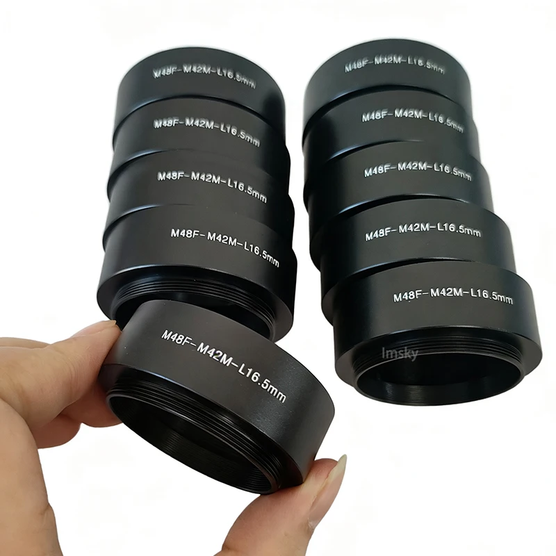 External Thread M42X0.75mm to Internal Thread M48X0.75mm M42-M48 Extender (16.5mm Length) For ZWO/QHY Cameras