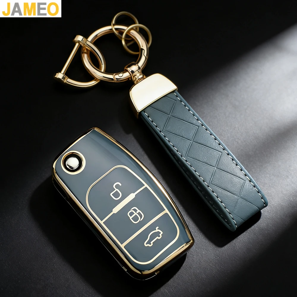

For Ford Focus 2 3 MK3 Mk4 Fiesta Mk8 MK3 MK7 Puma Mondeo Mk5 Mk4 Explorer Ecosport Kuga C MAX Bronco Mustang Car Key Case Cover