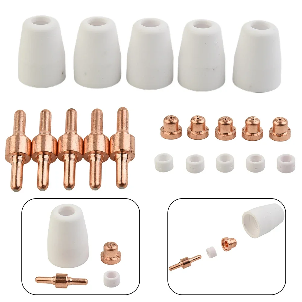 New Arrival 20 PCS Consumables For Plasma Cutter CUT40/50 Electrodes Tips Kits PT-31 Cutting Accessories Series Good Capacity