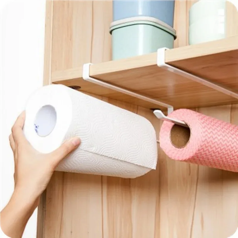 Paper Towel Rack Without Punching in Kitchen Cabinet Paper Lazy Rag Rack Oil Absorbing Paper Rack Plastic Wrap Rack