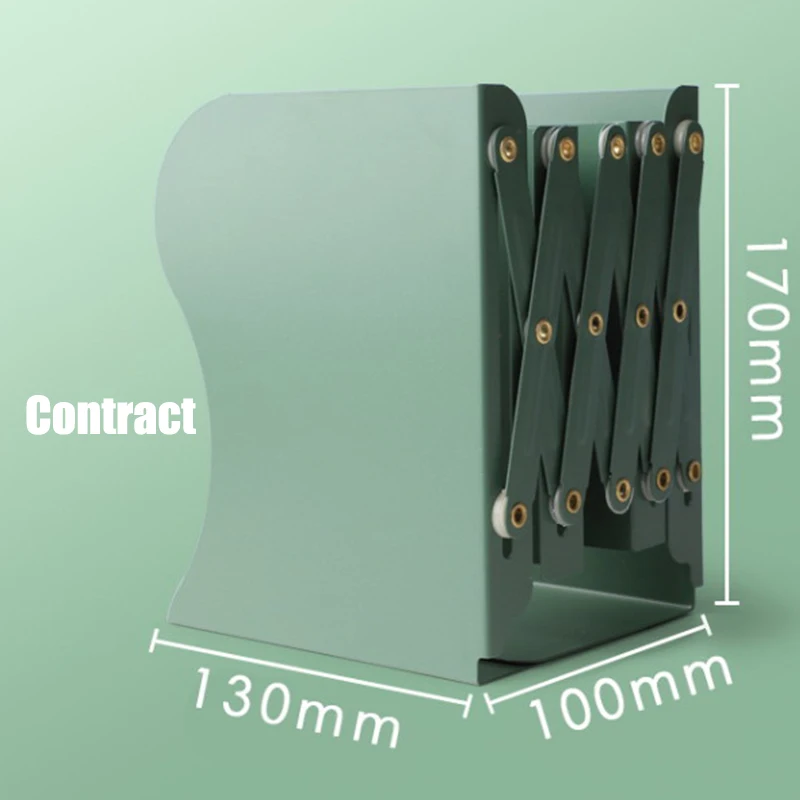 2Pcs Simple Metal Book Stand Desktop Non-slip Bookend Student Book Organizer Bookends Large Solid Color Books Storage Rack