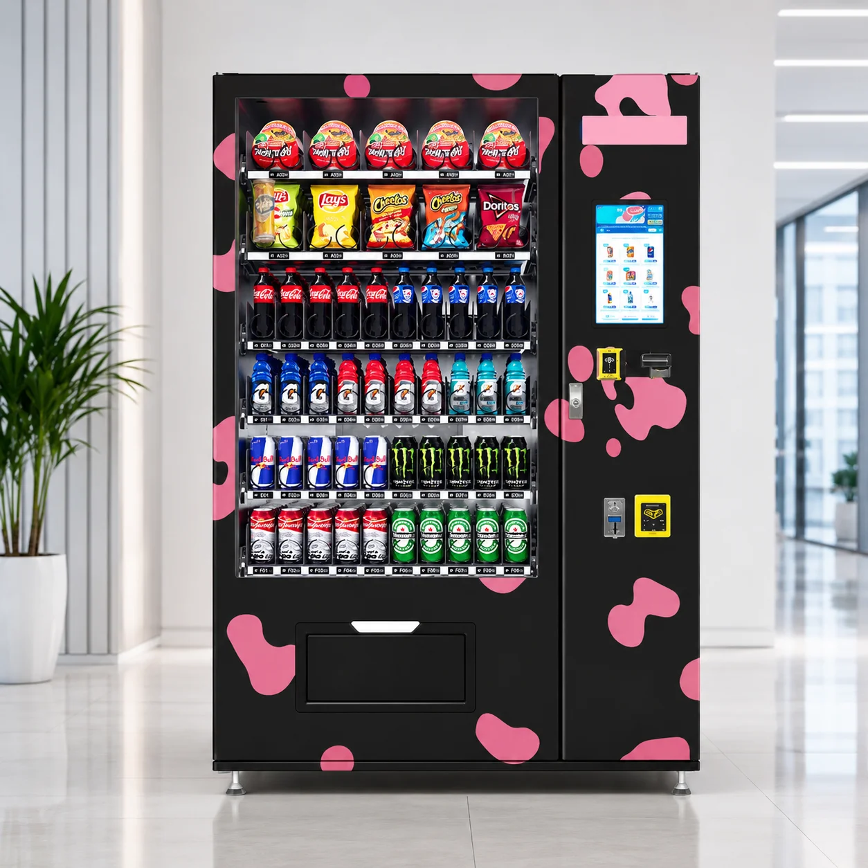 FOODLINE Auto Stock Reminder Snack Beverage Vendor No Manual Inspection Stable Continuous Retail Operation Gear