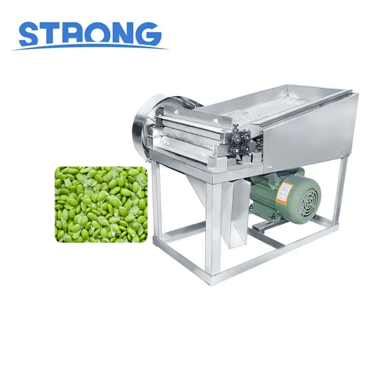 Green Fresh Pea Soybean Broad Mung Bean Skin Peeler Sheller Removing Shelling Peeling Machine Soya Bean Sheller Machine