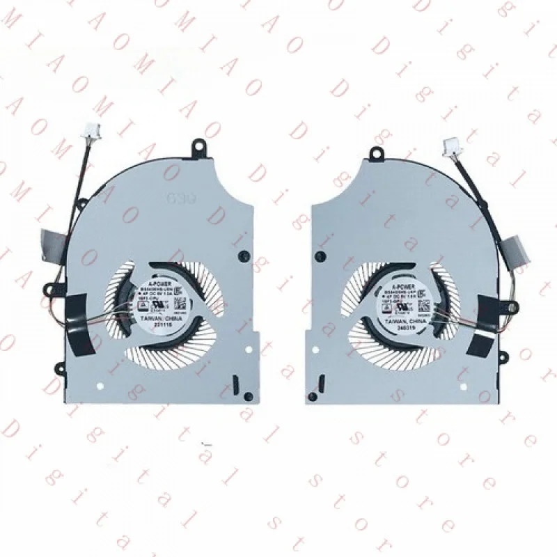 RY  New for MSI MS15F3 BS5405HS-U5N BS5405HS-U5P Laptop CPU+GPU COOLING FAN R+L