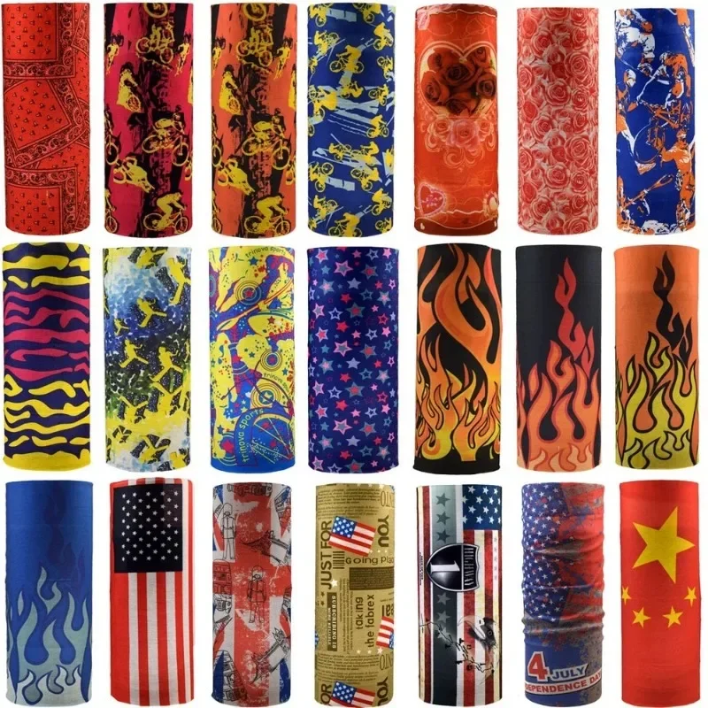 1 Pc Random Magic Tube Scarf Face Neck Bandana Dustproof Multifunctional Men Women Fashion 48*24 cm Outdoor Sports Headwear 2024