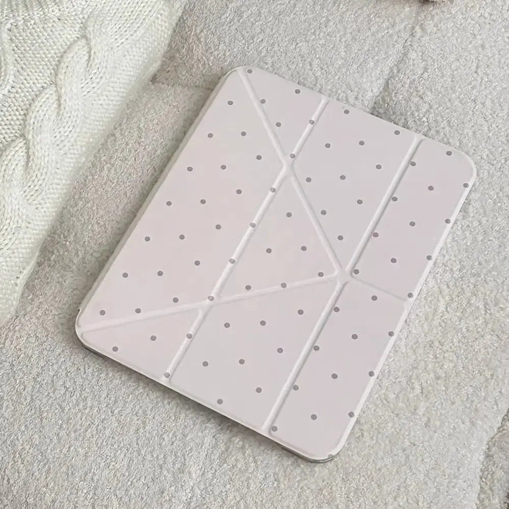 Korean Polka Dots New Tablet Case For iPad Pro 11 12.9in 13 15 M3 M4 M5 9.7 10.2 5/6th 7/8/9 10 11th MINI Air 5 6 7 Trifold Case
