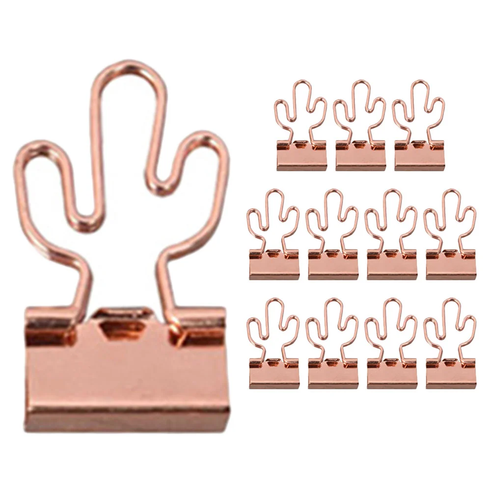 12 Pcs Fun Paper Clips Dog Binder Medium Office Supplies Hose Clamp Pliers Metal