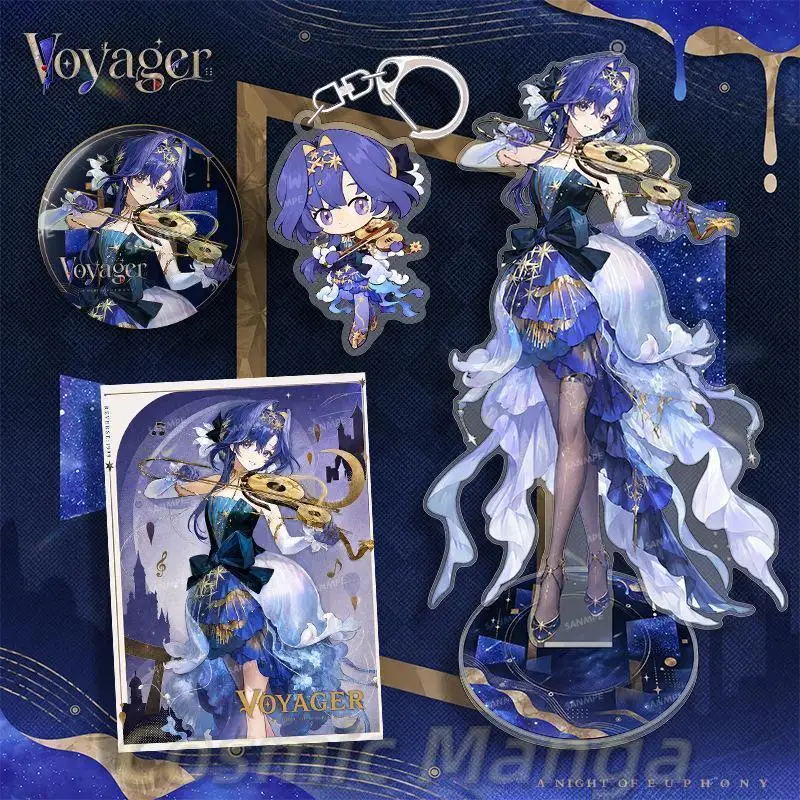 Reverse:1999 Voyager Cosplay Acrylic Stand Ornament Badge Polaroid Card Pendant 4pcs /Set Birthday Gift Halloween
