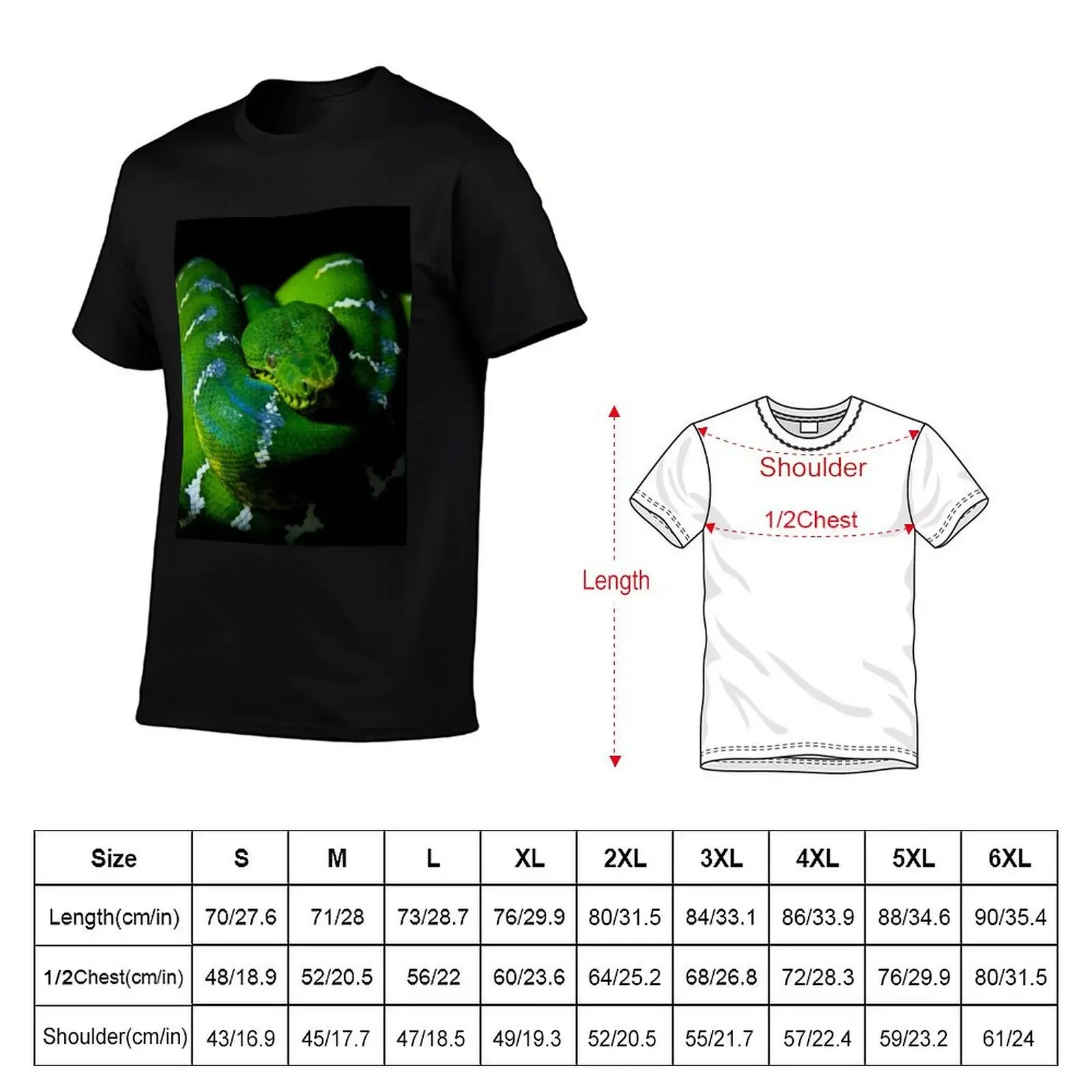 Emerald Tree Boa T-Shirt Blouse oversizeds funny t shirts for men