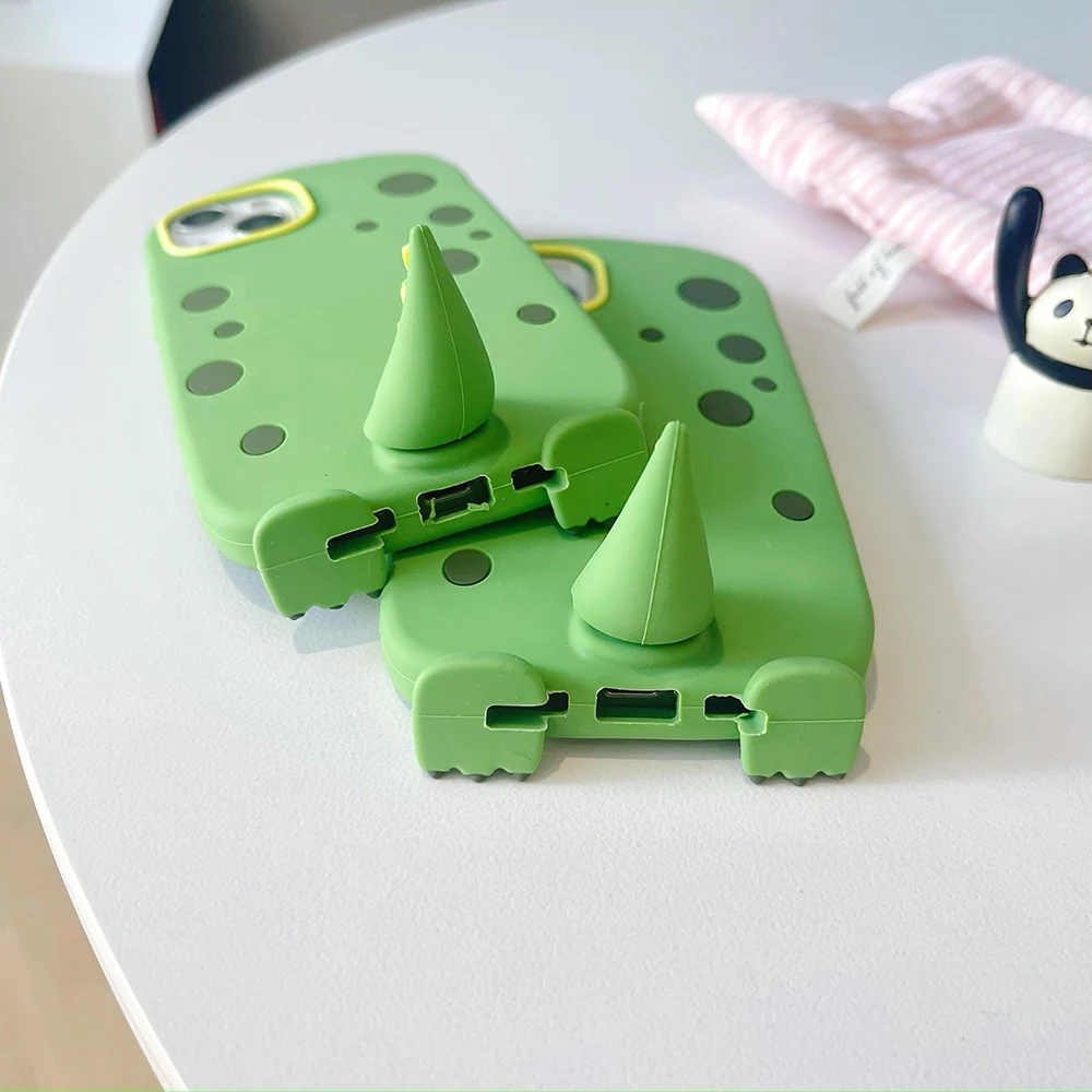 Für iPhone 11 12 13 14 15 Pro Max Lustige Cartoon Polden Sulley Monsters Dinosaurier Hülle Weiche Silikonhülle mit Ständerhalter – Detail 8
