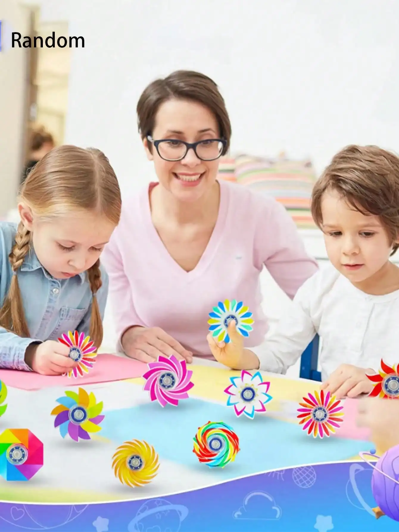 Fidget Spinners aléatoires, 1/2/3/5 pièces, panier de pâques, jouets sensoriels pour enfants et adultes, soulagement du Stress Pop, tdah, autisme