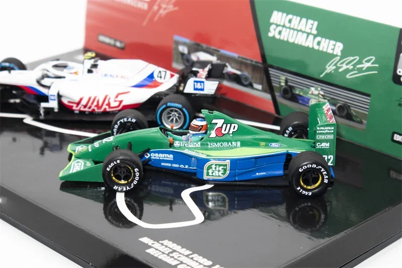 MINICHAMPS 1:43 2-CAR SET - M. SCHUMACHER BELGIAN GP 1991 & M. SCHUMACHER, BELGIAN GP 2021 - 30TH ANNIVERSARY Model Car