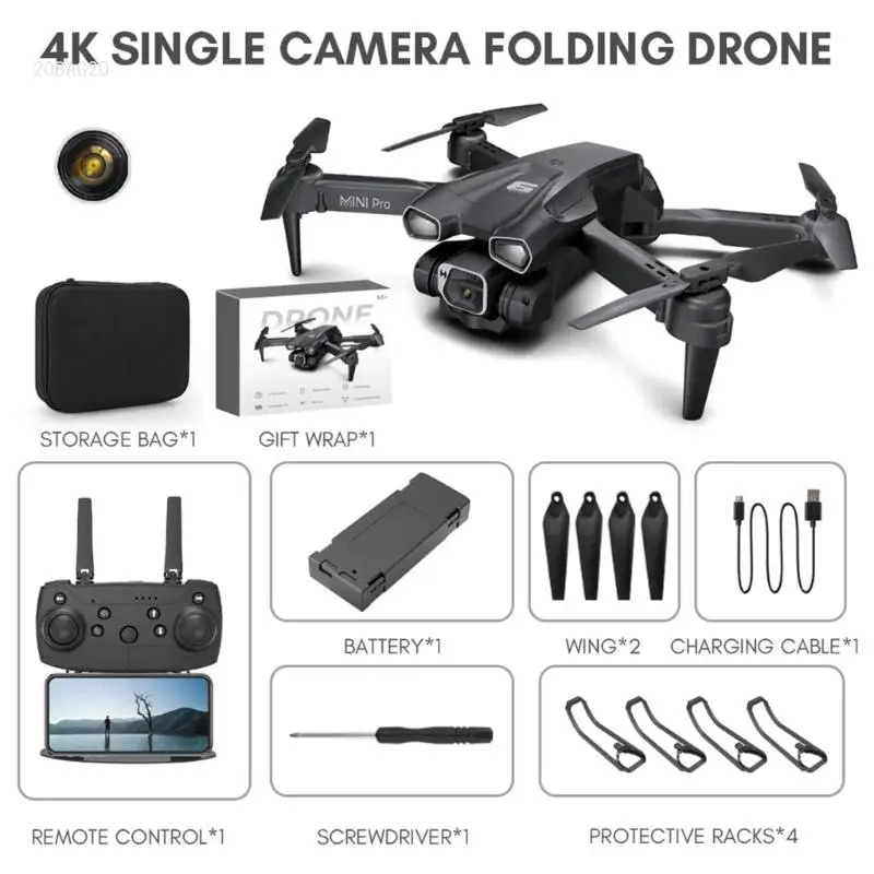 

with Camera 4K FPV Live Video Batteries and Carrying Case, Quadcopter