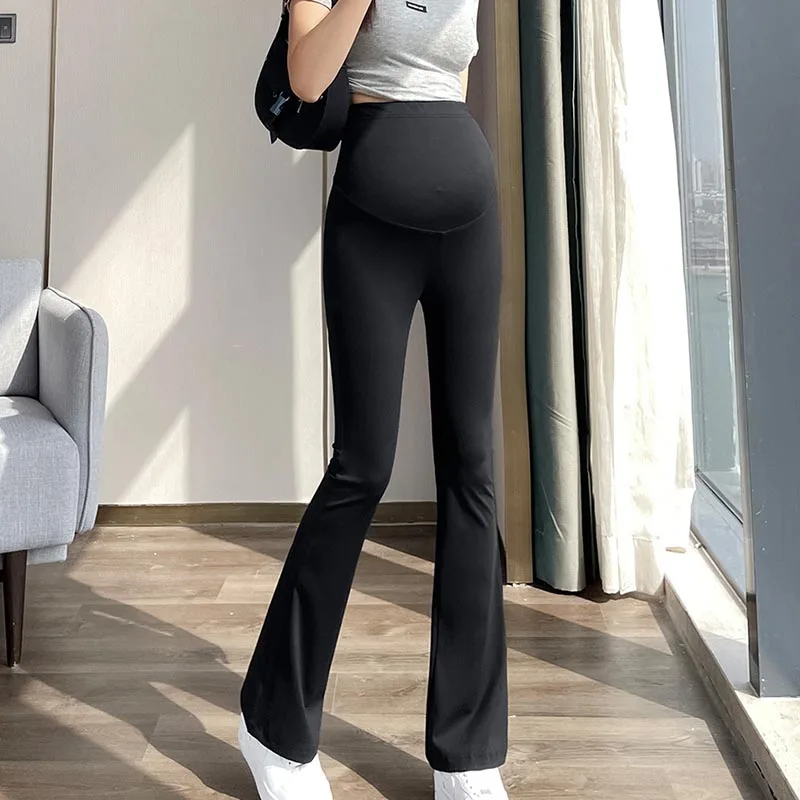 

Pregnant Women Yoga Flared Pants Summer Thin Wear Casual Thin Shark Pants Spring and Summer New Maternity Pants