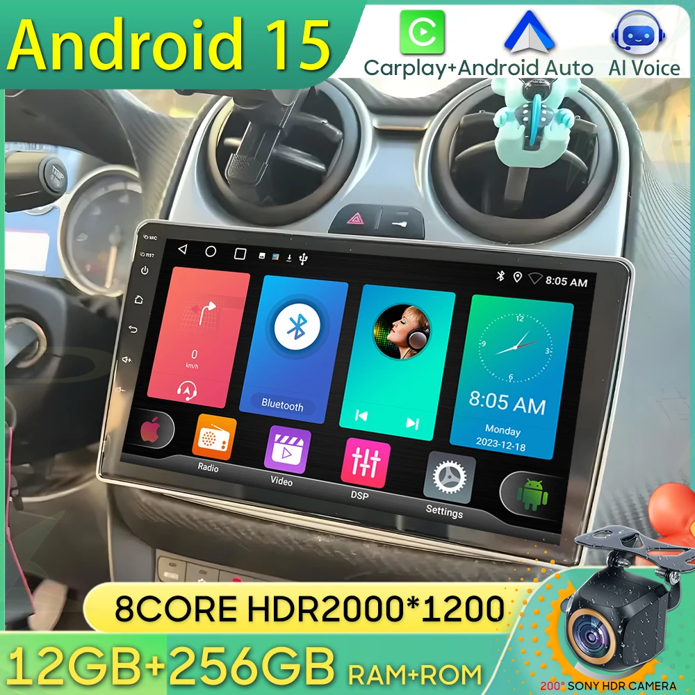 راديو سيارة أندرويد 15 لسيارة ألفا روميو MiTo 955 2008 - 2016 نظام تحديد المواقع والملاحة أندرويد السيارات Carplay عرض مشغل وسائط متعددة رقم 2din #1