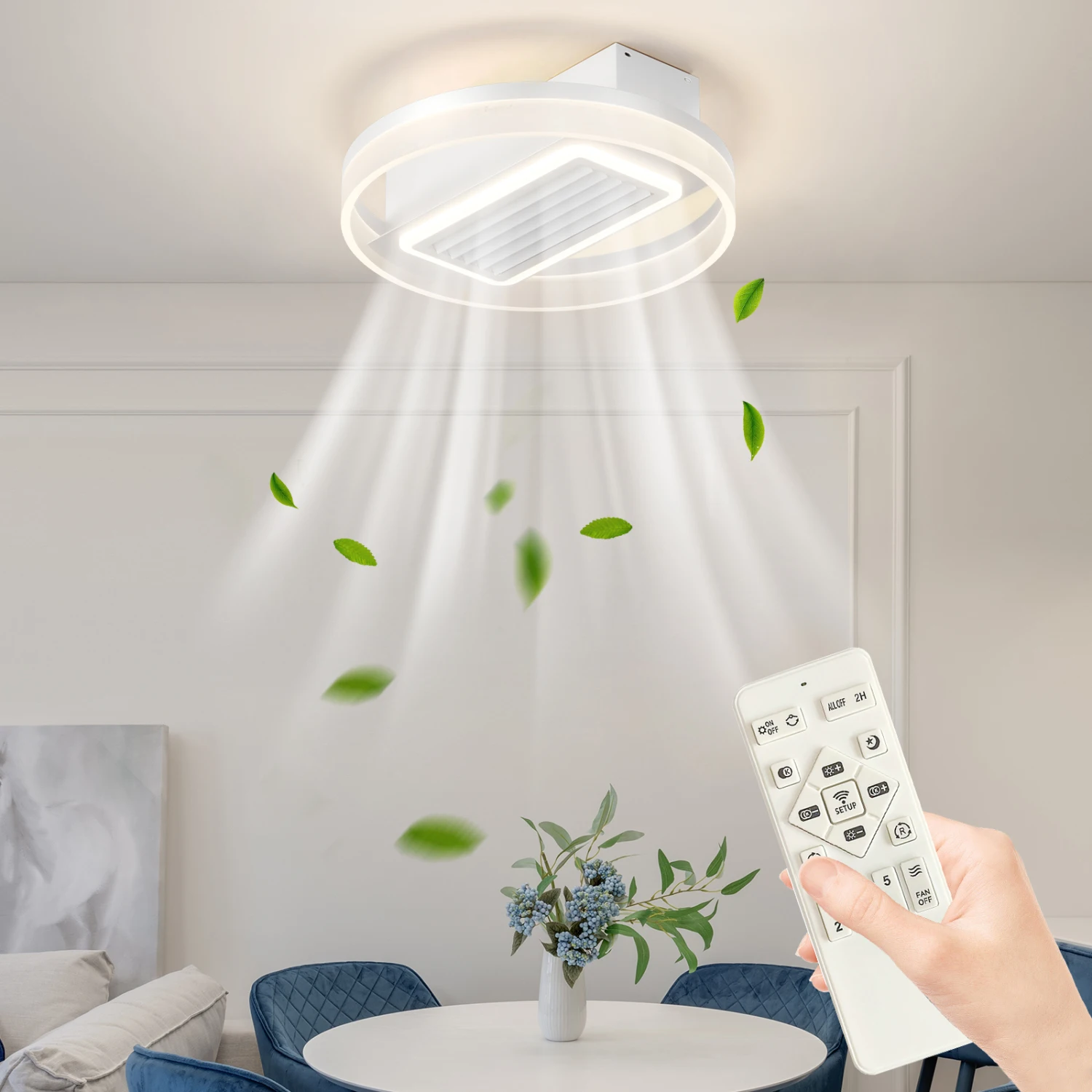 Lámpara de ventilador sin aspas con luces LED regulables - Expert de título de Amazon