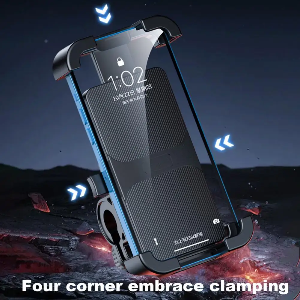 Automatic Locking Bike Phone Holder Universal Motorcycle Phone Mount Holder for Bike Atv Scooter One-hand Operation for Iphone