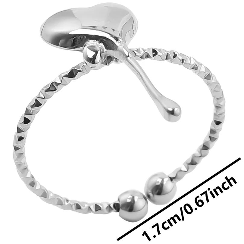 6pcs/lot Various Steel Color Rings Star Sun Feather Leaf Stainless Steel Rings No Fade Jewelry For Women Girls Accessories Gifts