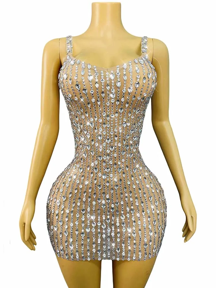 High Quality Hot Stamping Sexy Suspender Elastic Hip Hugging Dress 2025 New Fashion Custom Women'S Clothing