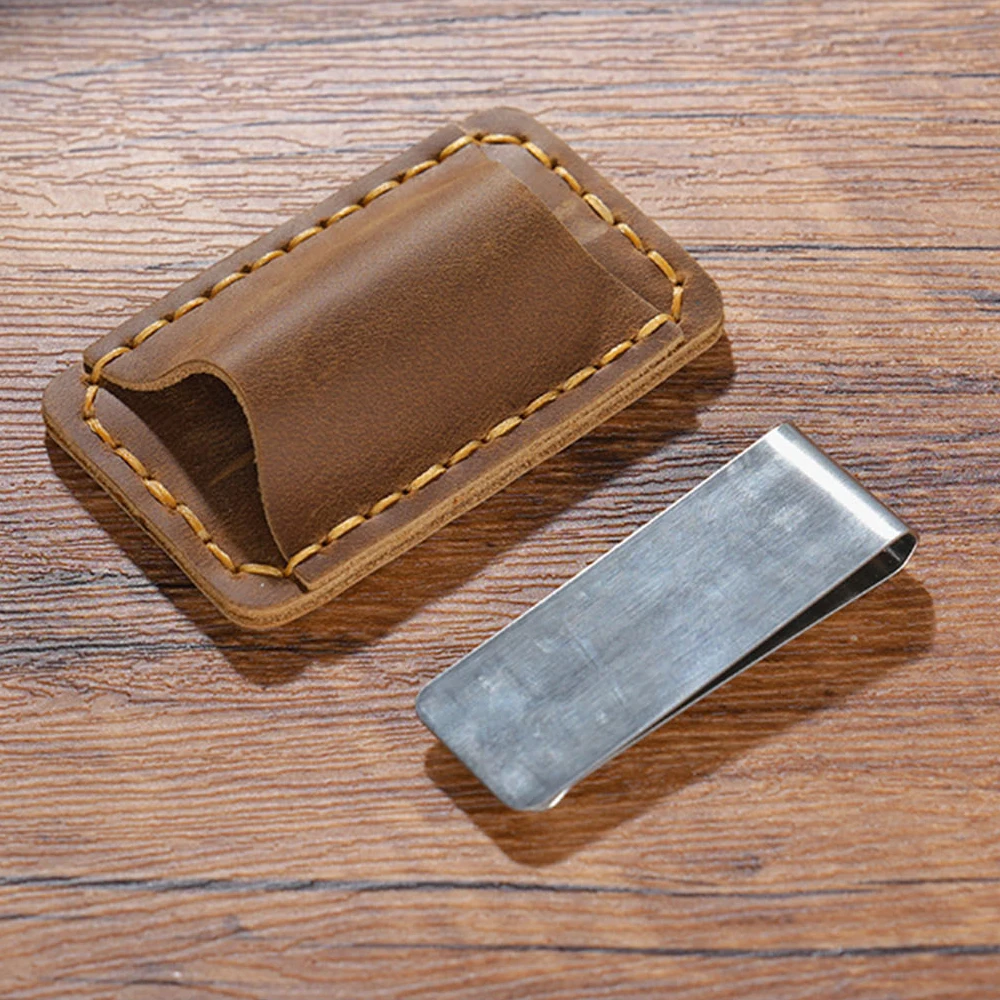 Multi-Purpose Vintage Leather Travel File Organizer with Pen Loop & Document Holder