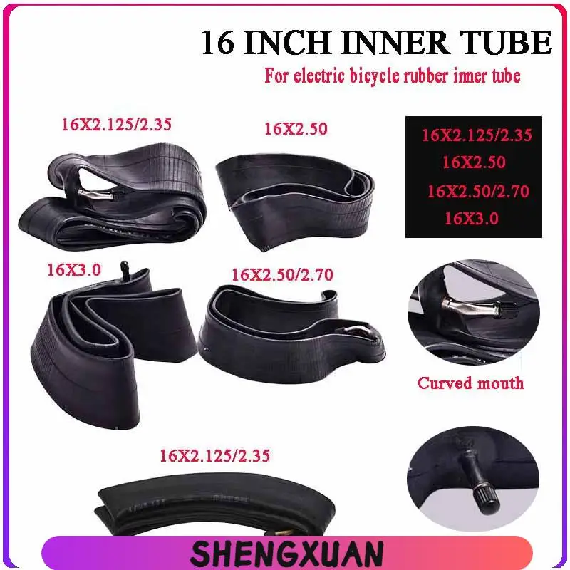 CST/chaoyang 16x1.75/1.95 16X1.75/2.125 16X2.125/2.35 16X2.50 16X2.50/2.70 16X3.0 16 Inch inner tube for electric bicycle