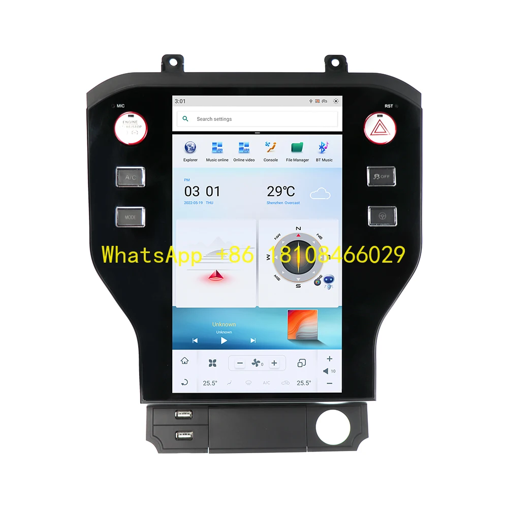 

11,8 "Android 13 автомобильное радио для Ford Mustang 2013-2018 Carplay GPS стерео аксессуары авто электроника