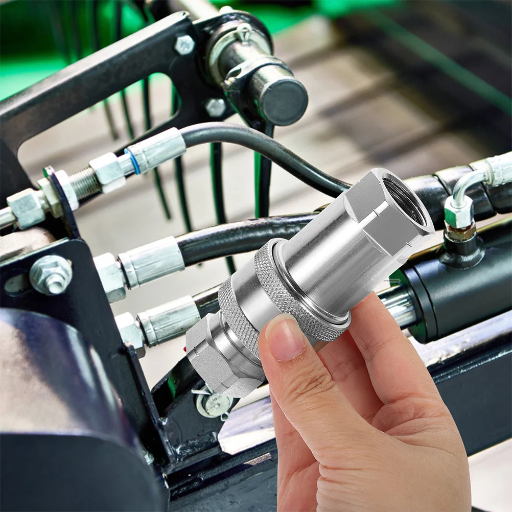 

Hydraulic Couplers Quick Connect Npt 3/8 Smooth Surface Dust Cap For Oil Pipe Hydraulic Systems Industrial Equipment