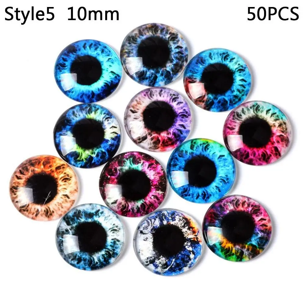 50pcs/25Pairs Funny Time Gem  Dinosaur Animal Eyes  Eyeballs Glass Dolls Eyes DIY Crafts