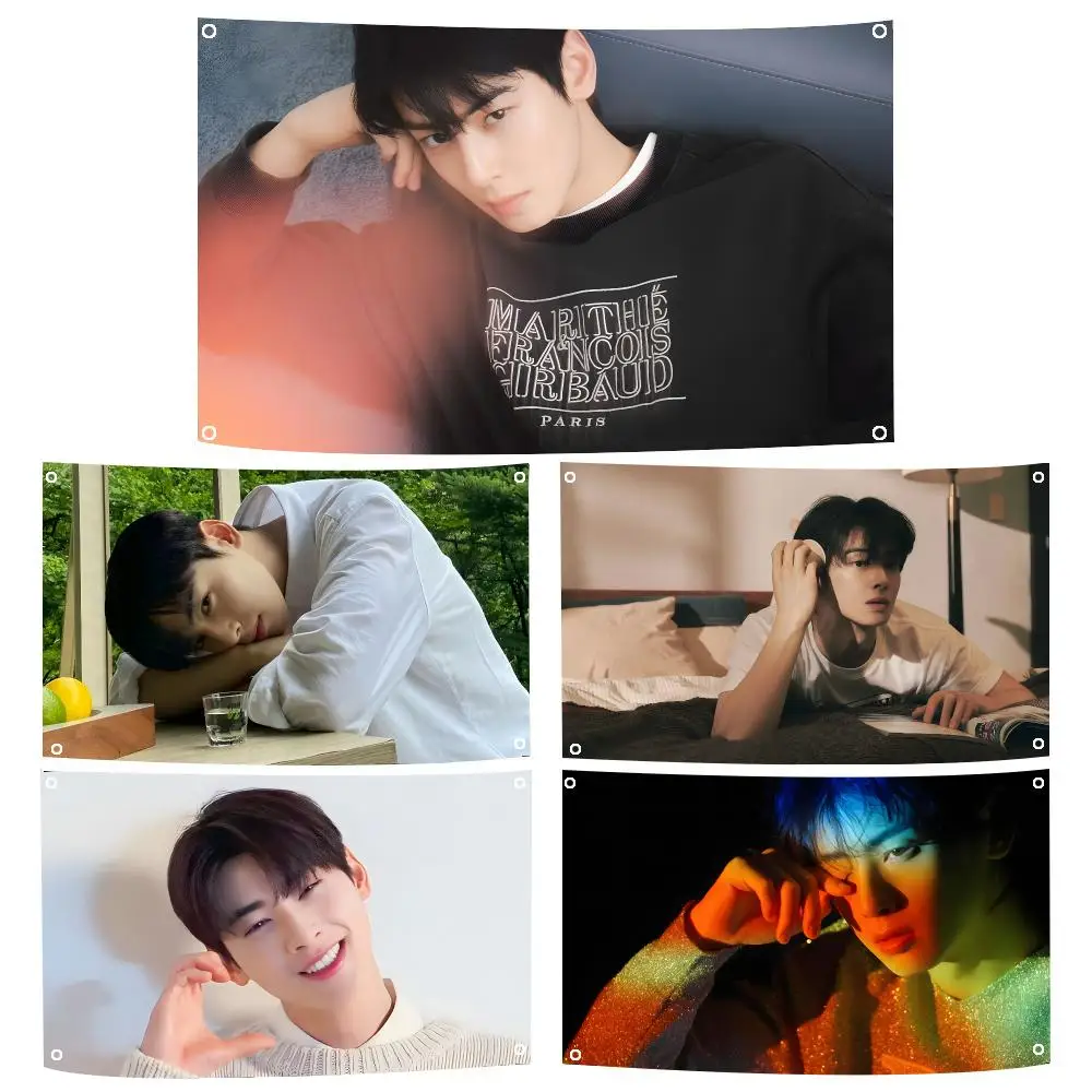 Actor C-Cha Eun Woo Flags Durable Outdoor Indoor Festive Decoration Classic Design Wall Room Banner
