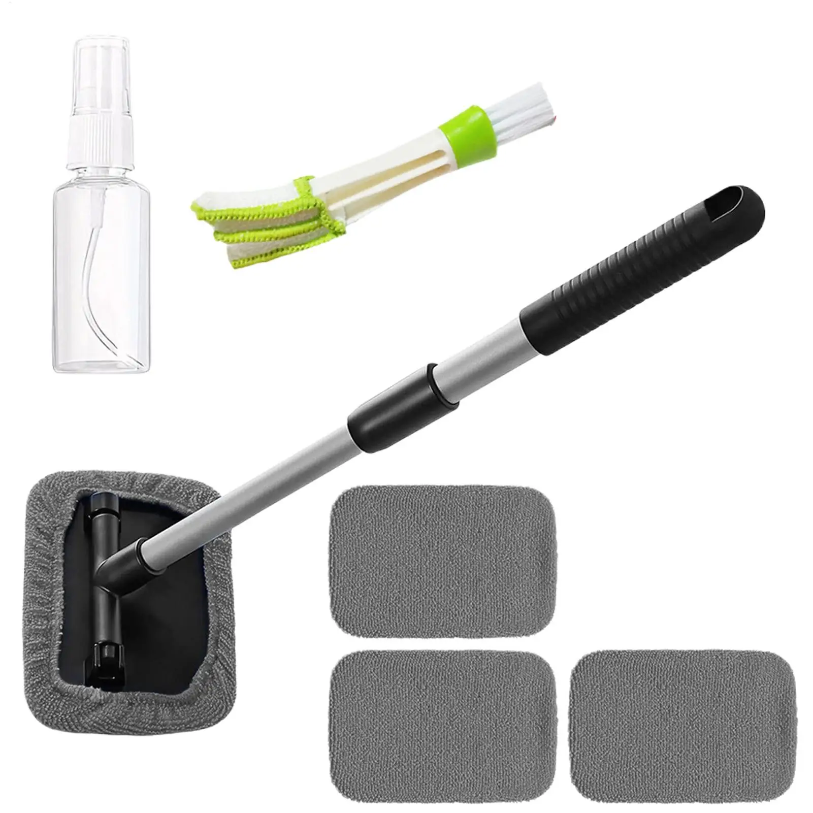 Window Scraping Mist Eliminator Microfiber Car Window Cleaner Telescopic Windshield Cleaning Tools Auto Washing Accessories