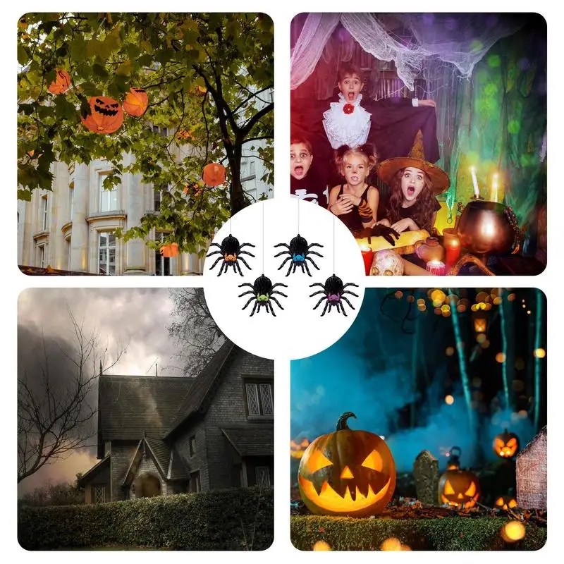 Tissue Balls Halloween Decoration 4Pcs Garden Halloween Paper Pendant Horror Window House Halloween Paper Props For Tree Wedding