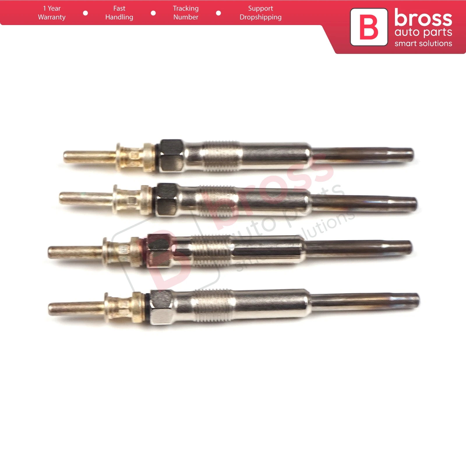 Bross Auto Parts BGP8-1 4 Pcs Heater Glow Plugs GX106, 12232248059 for Opel BMW Rover Fast Shipment Ship From Turkey