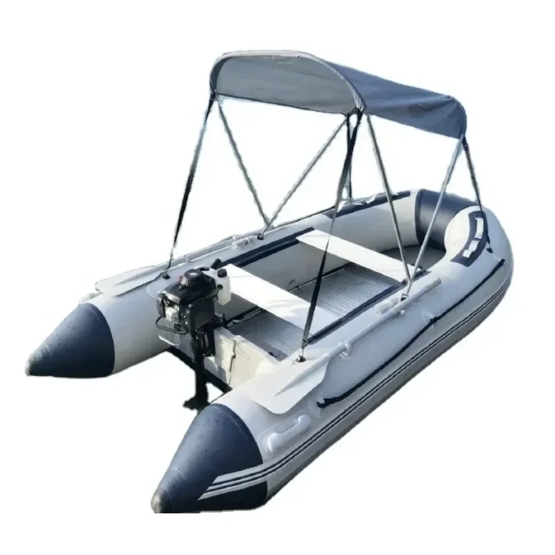 3.6m Inflatable Boat 5-6 Person Family Rowboat Lightweight 12 Ft Rib Boat Triple PVC Mesh Rib Boats Aluminium Floor