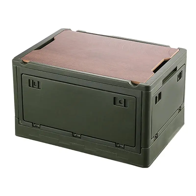 

Outdoor Folding Storage Box Folding Trunk Organizer For Auto Large Capacity Vehicle Storage Tool For Road Trips Hiking Camping