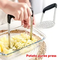 Stainless Steel Potato Pusher Pressed Masher Ricer Puree Fruit Juice Maker Smooth Mashed Potatoes Crusher Kitchen Gadget