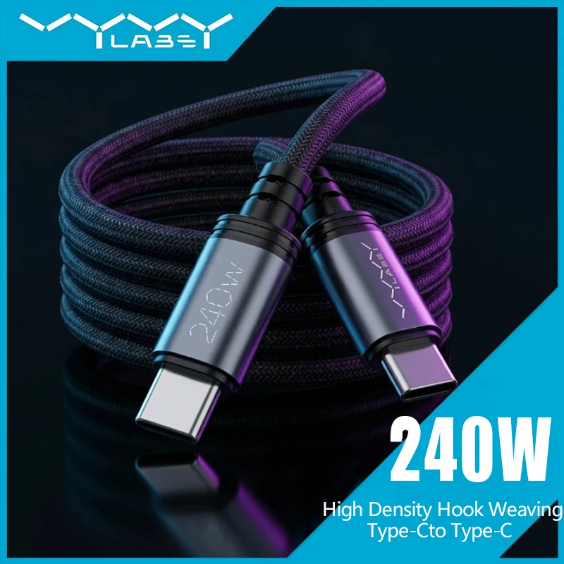 

Vyvylabs 240W Type-C to Type-C Fast Charging Cable USB C To USB C Charging Cable for Xiaomi Macbook iPhone 15-17 Air/Pro Max