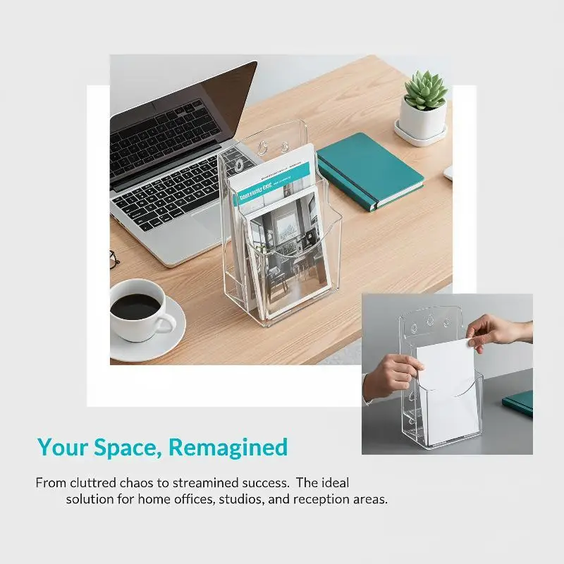 1/2/3 Layers A6 Flyer Display Stand Clear Brochure Menu Card Holder for Office Retail Store Promotion