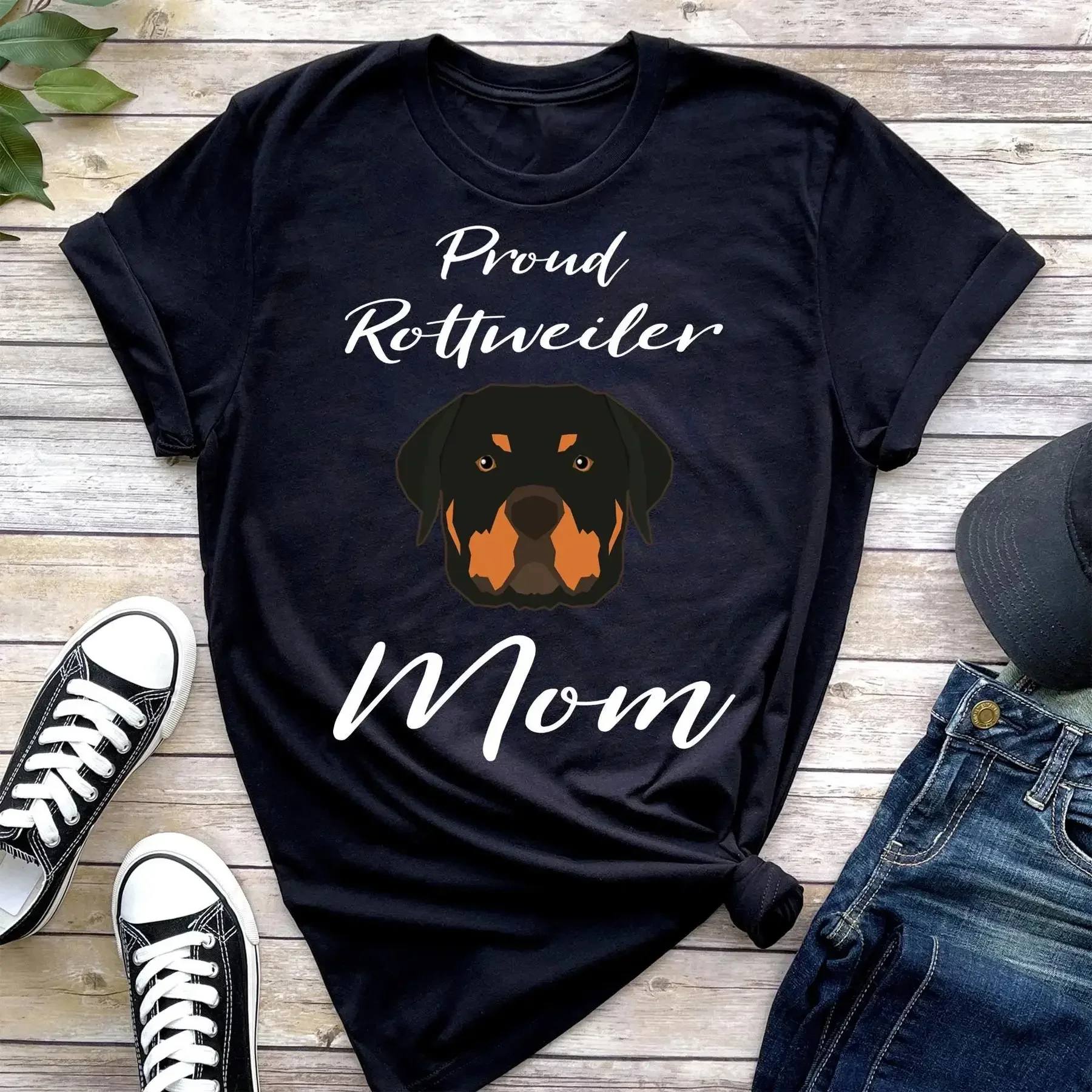 Proud Rottweiler Mom T shirt Dog Mama tee For lover