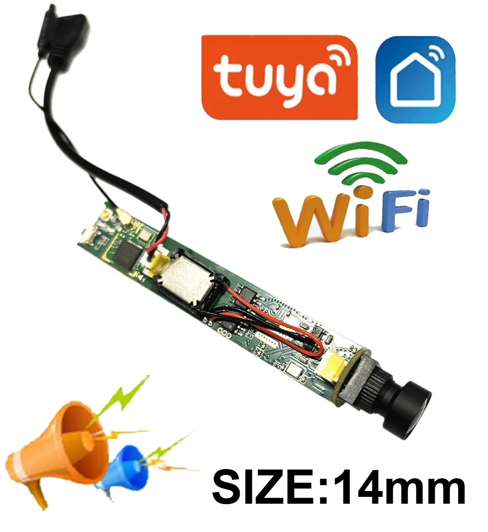 Tuya 1080P WiFi Mini Camera Module Video Recorder Real-time Home Security Micro Camcorder 2.4G 5G Wifi Motion Remote Control TF