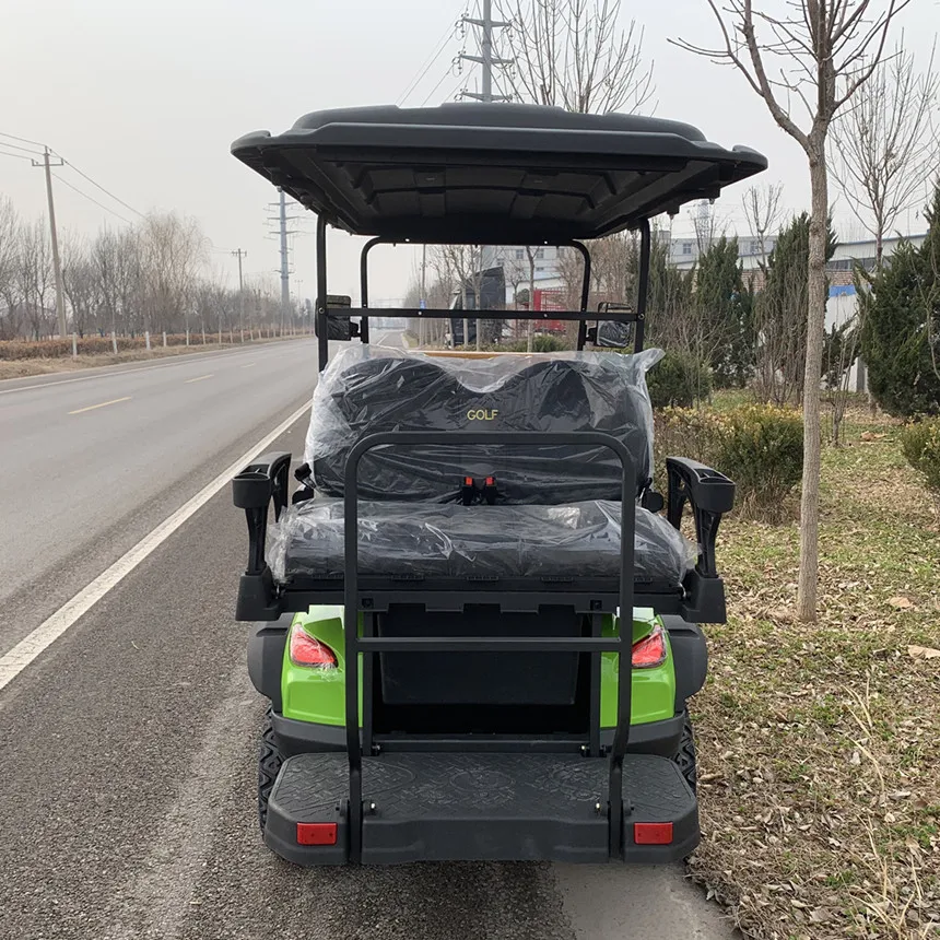 Golf Cart Electric 4 Seat 10 Inch Screen Golf Cart 5000W AC System Golf Cart Electric With Front Bumper Down Folding Windshield