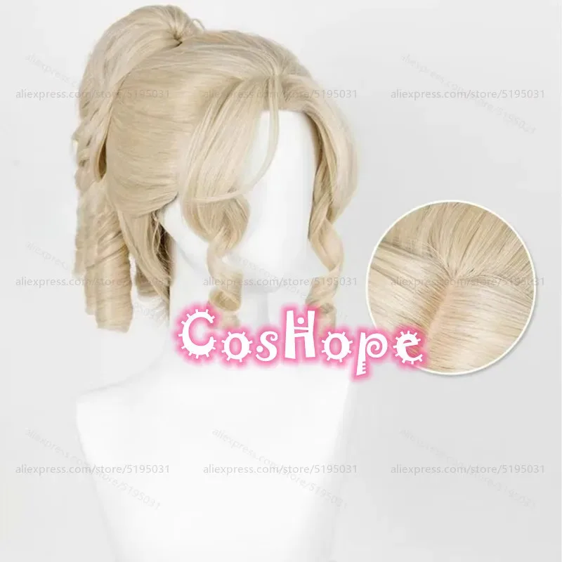 IDV Journalist 	 Alice DeRoss Cosplay Wig 30cm Light Blonde Wig Cosplay Anime Heat Resistant Synthetic Wigs Party Hair for Women