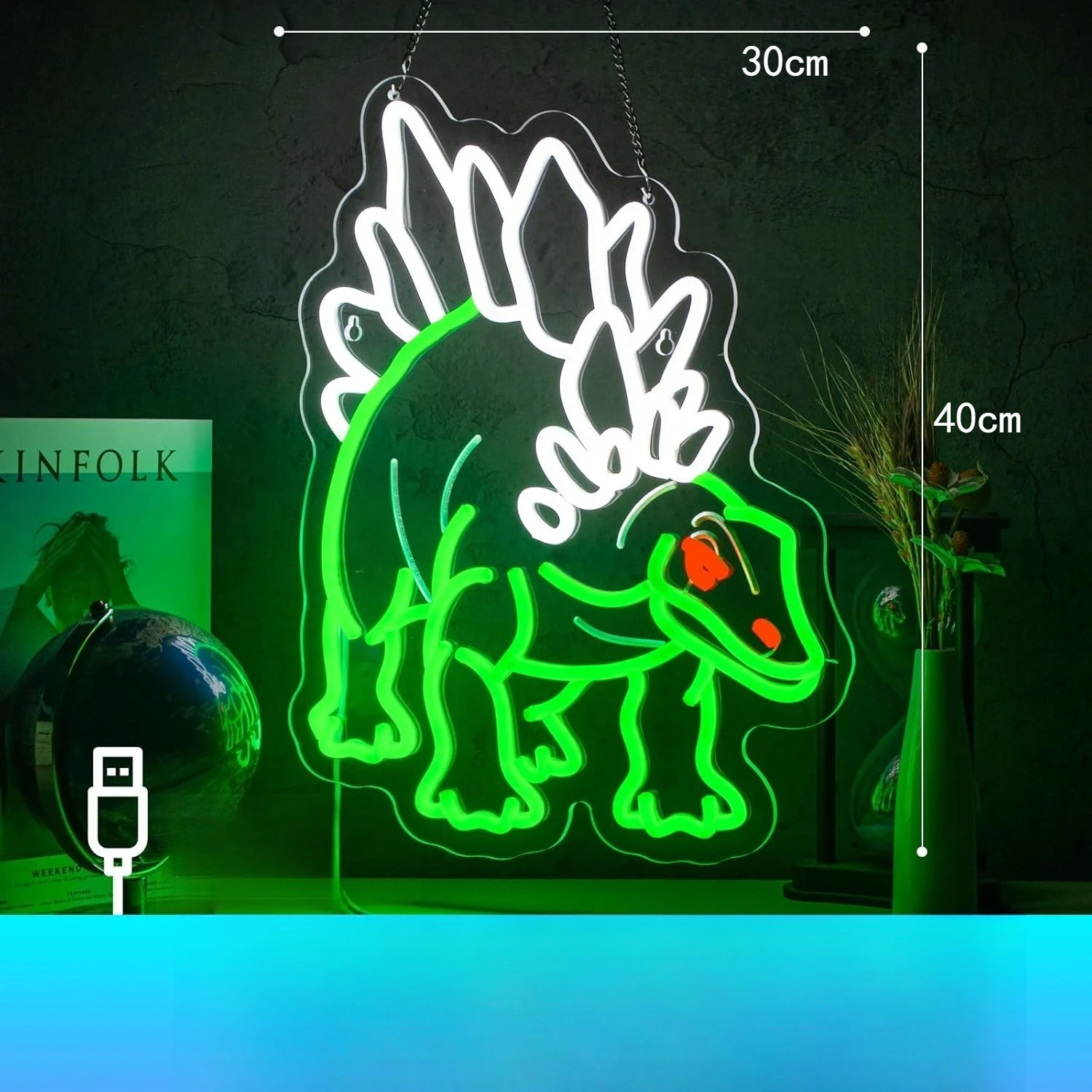 Dinosaur Neon Sign kids gifts USB Dimmable LED Neon Lights for classroom Kids Room birthday Party Bars Gameroom Wall Decor Gifts
