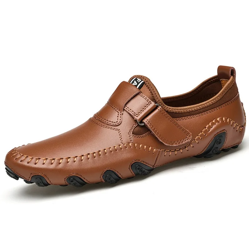 2026 large-size new white sneakers, white bean-shaped shoes, men's breathable casual shoes, soft sole, car-driving lazy shoes