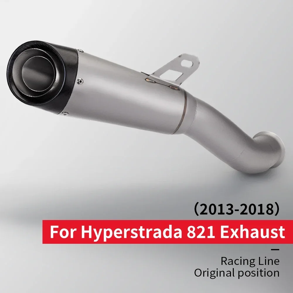 High Quality Exhaust System and middle link pipe for Hypermotard 821, 2013-2018 motorcycle