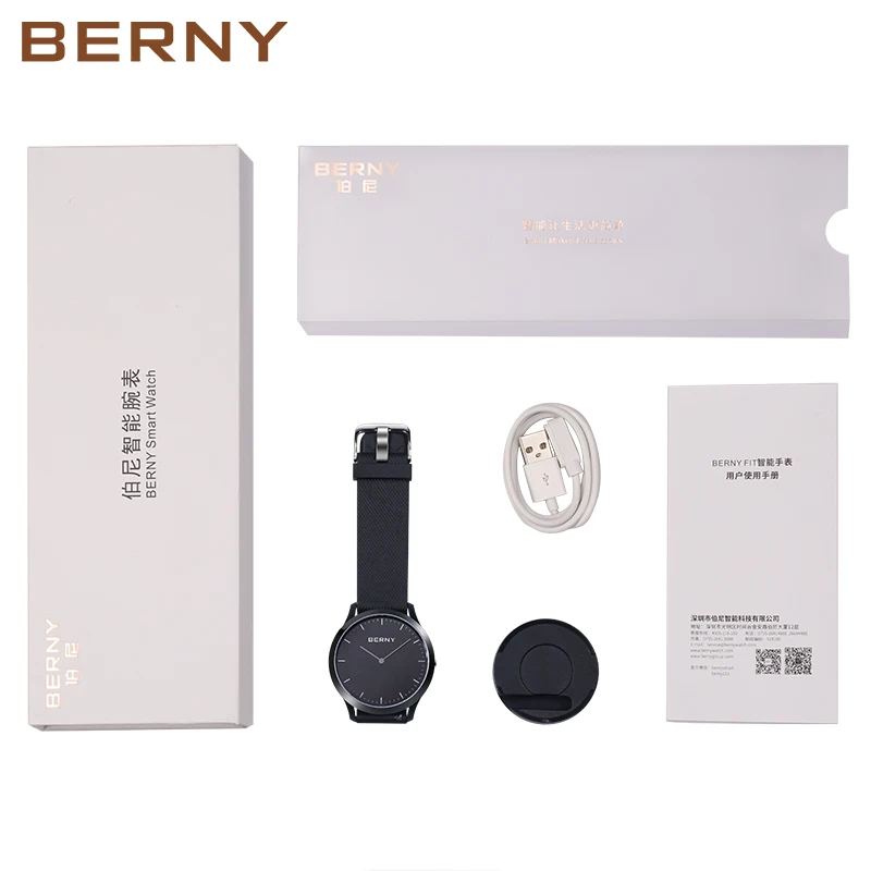 BERNY Smart Watch for Women Men Couple Heart Rate Monitor Waterproof Sports Fitness Tracker Android IOS Clock